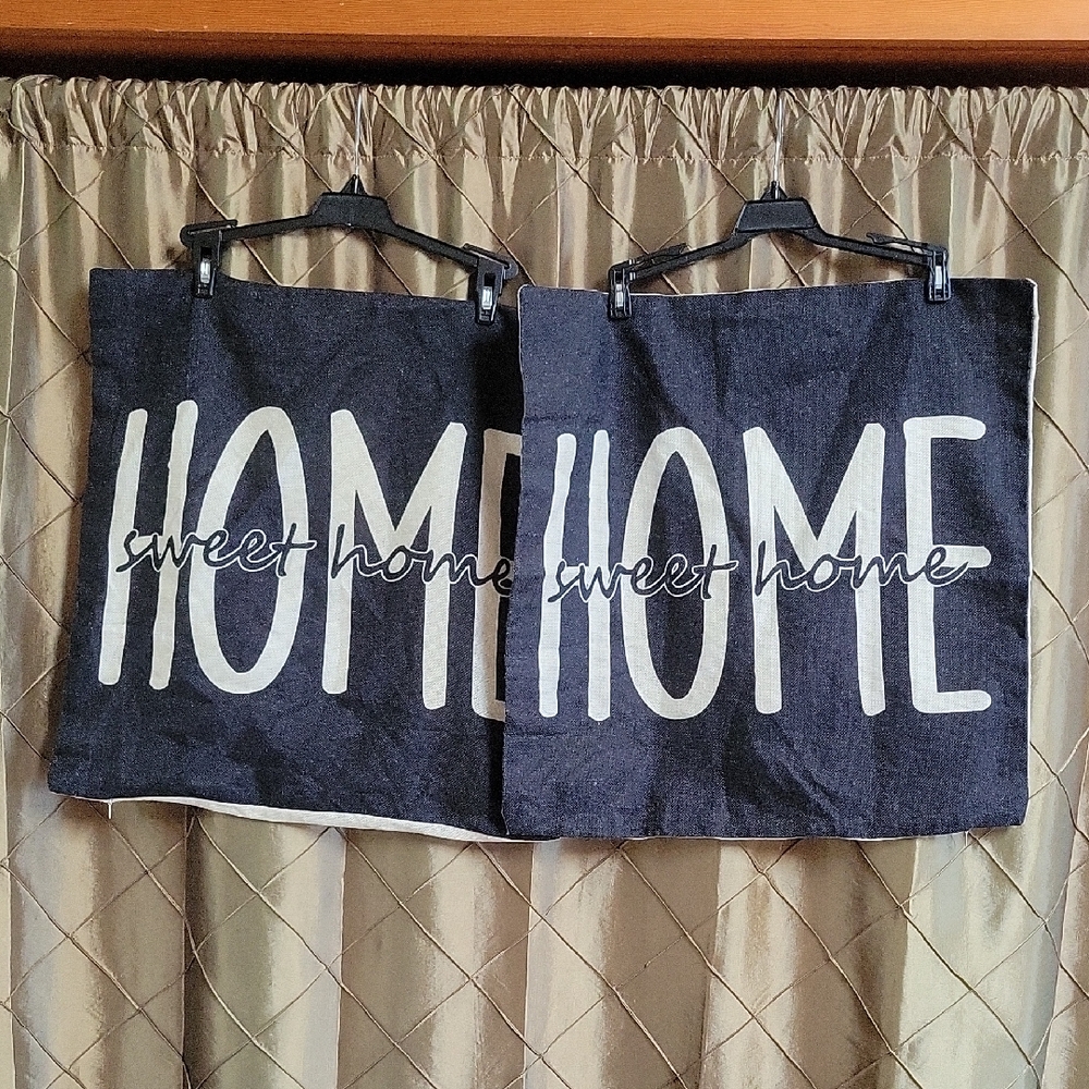 NWOT- Set of 2 'Home Sweet Home' Throw Pillow Covers